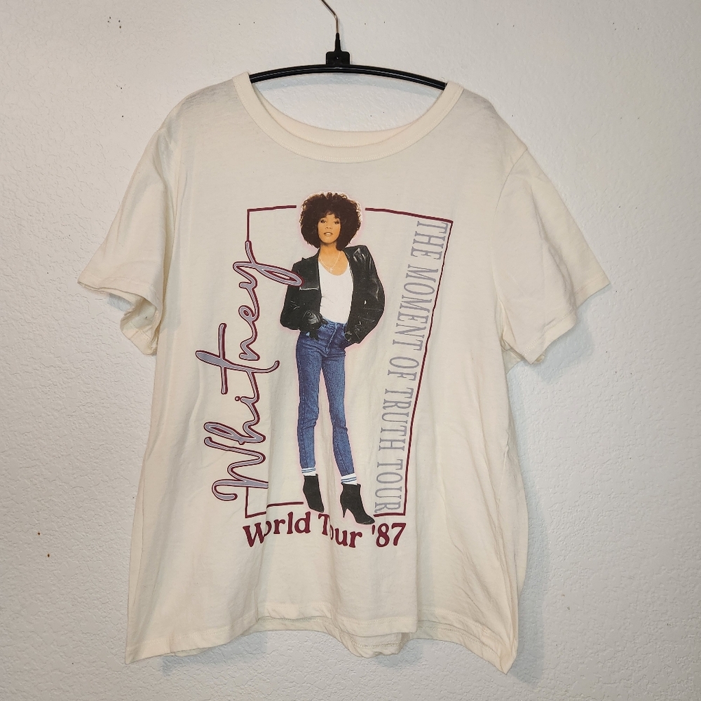 Whitney Houston "The Moment of Truth" Tour 1987 Graphic T-Shirt, Size XXL